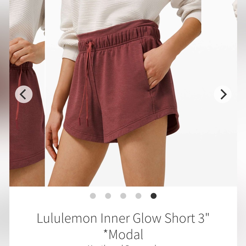 LULULEMON | Inner Glow Short | 3” inseam | Heathered Savannah | Size 6